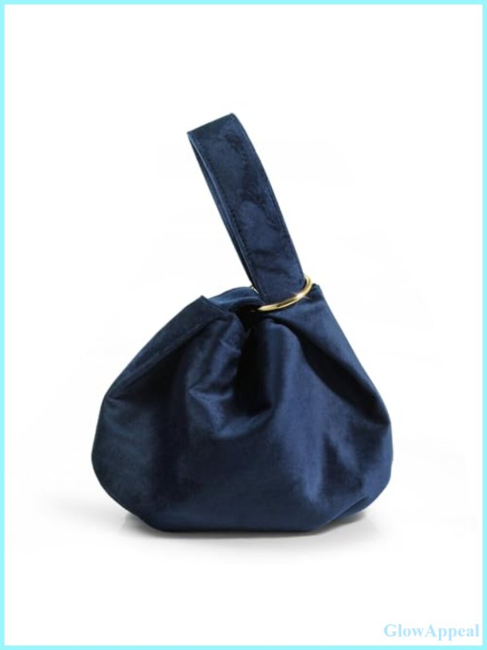 Velvet Top Handle Clutch Women Wristlet Bucket Bag Small Tote Purse